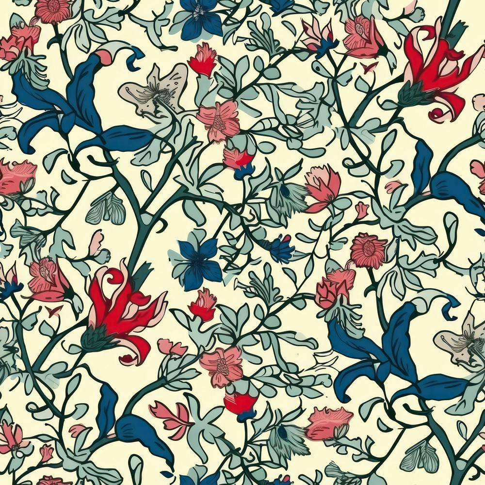 Sunny Meadow London Fabrics Floral Pattern 1