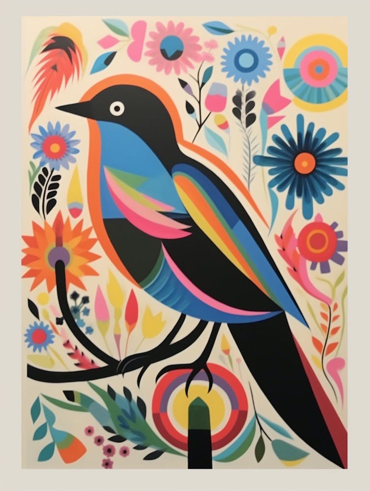 Colourful Scandi Bird Chimney Swift 2