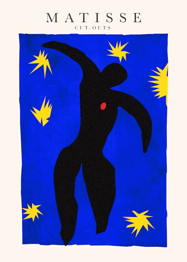 CUT-OUTS BLUE | MATISSE DIGITAL VERSION | POP ART WORLD 2023 Vector illustration| www.popart.world