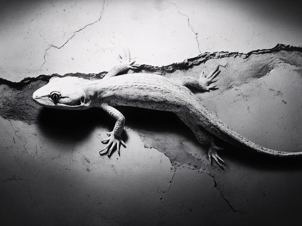 Gecko Black and White