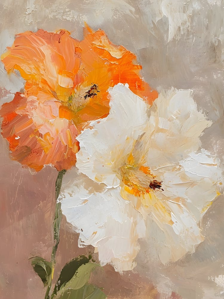 Orange And White Flowers