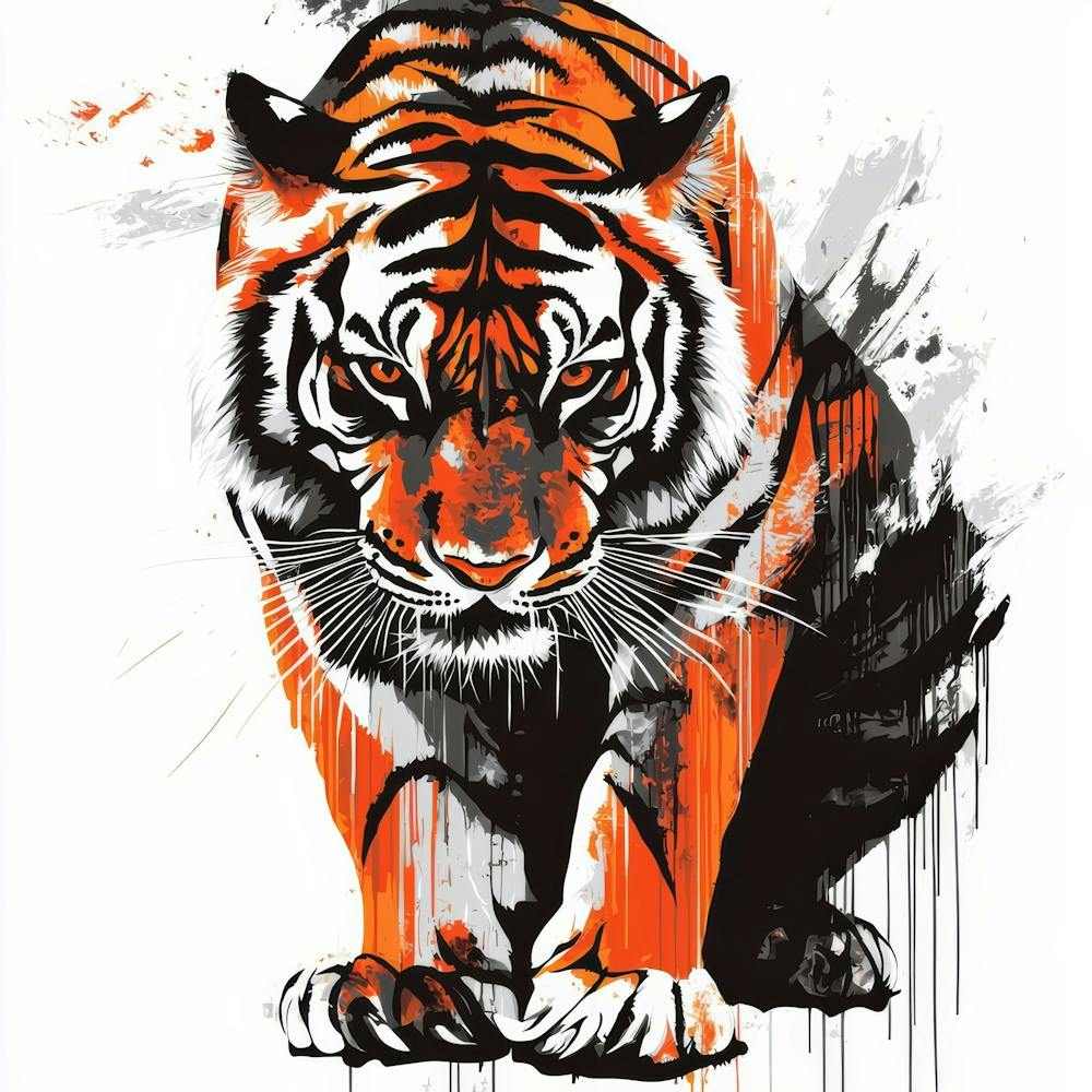 Tiger.Generated AI. Wall 2