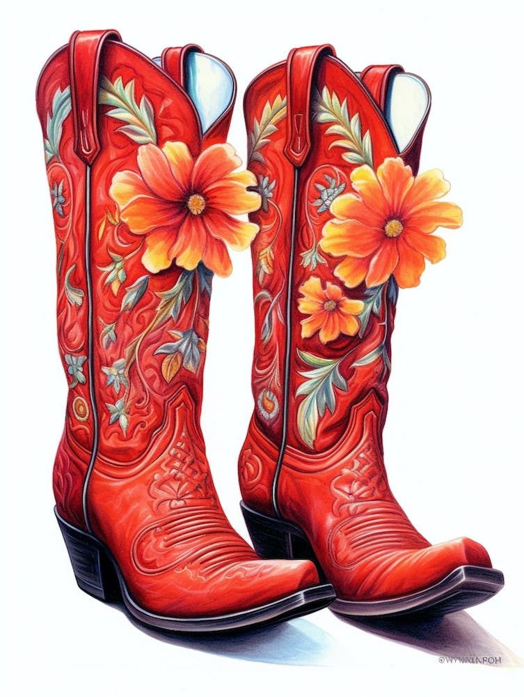 Cowgirl Boots Red