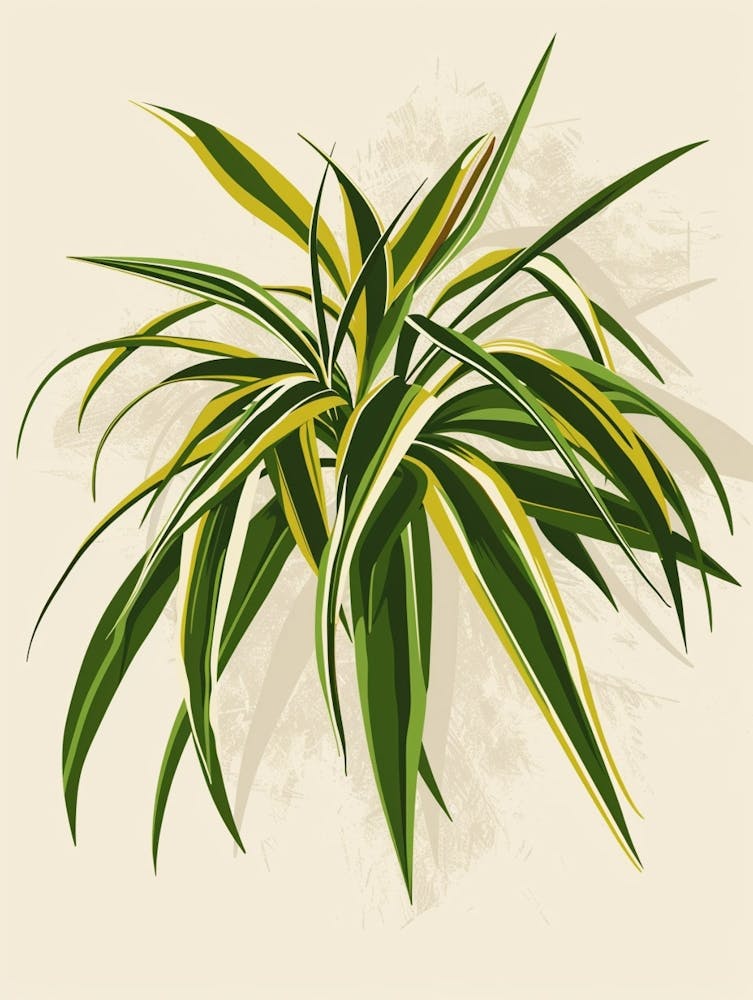 Spider Plant Minimalist Illustration 3