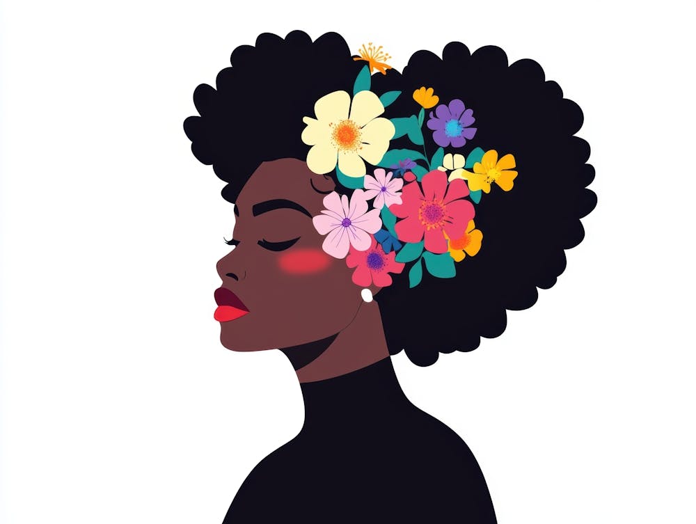 Portrait Of A Woman With Flowers 38