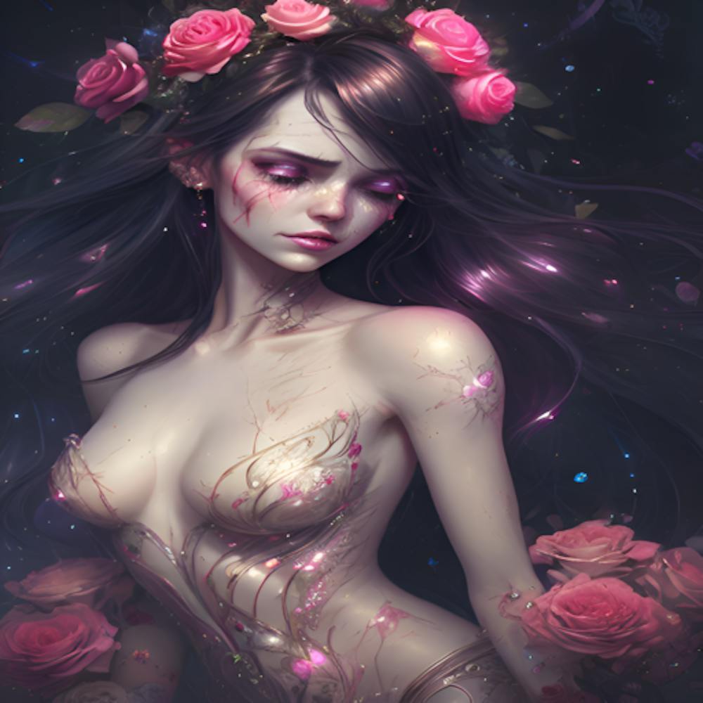 Sexy Girl With Roses
