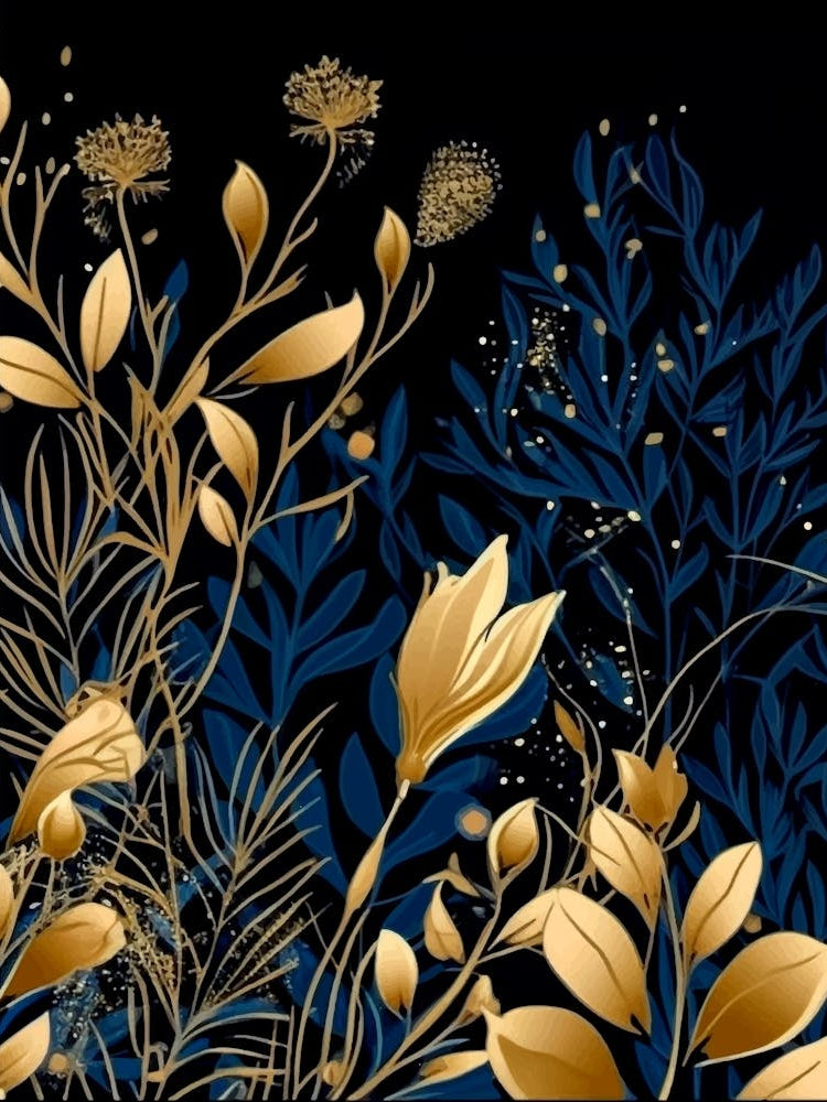 Gold and Blue Foliage