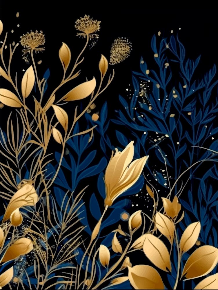 Gold and Blue Foliage