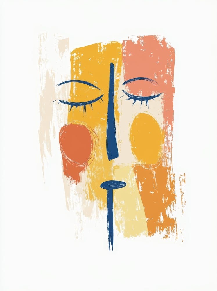 Abstract Face Canvas Print 2