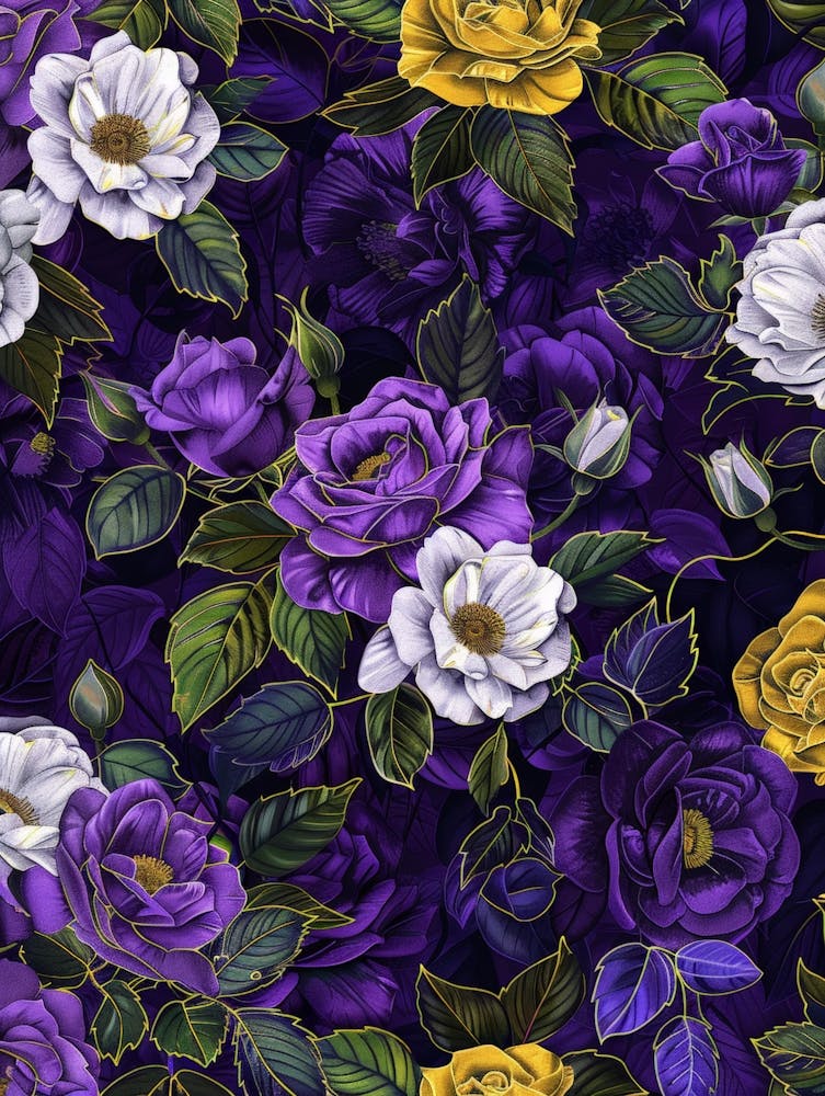 Seamless Pattern With Roses