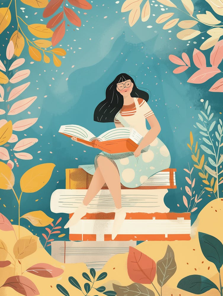 Girl Reading A Book 1