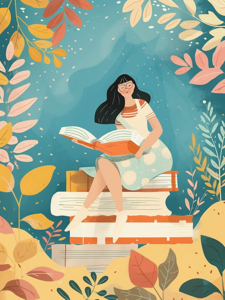 Girl Reading A Book 1