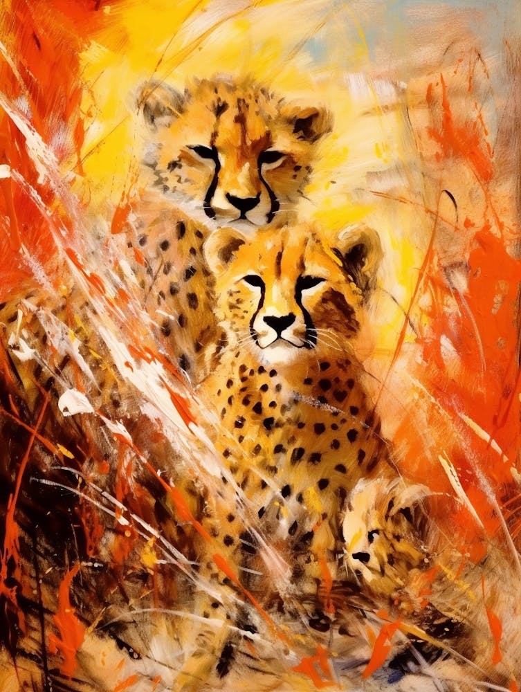 Cheetah Abstract Painting 1
