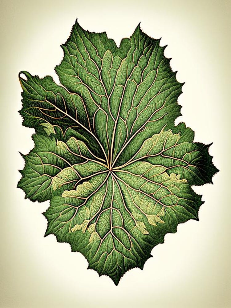 Malva Leaf Vintage Botanical 3