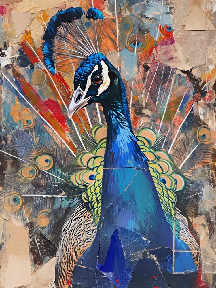 Kitsch Peacock Collage 3