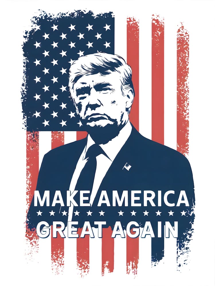 Trump Make America Great Again Poster Retro Home Wall Art