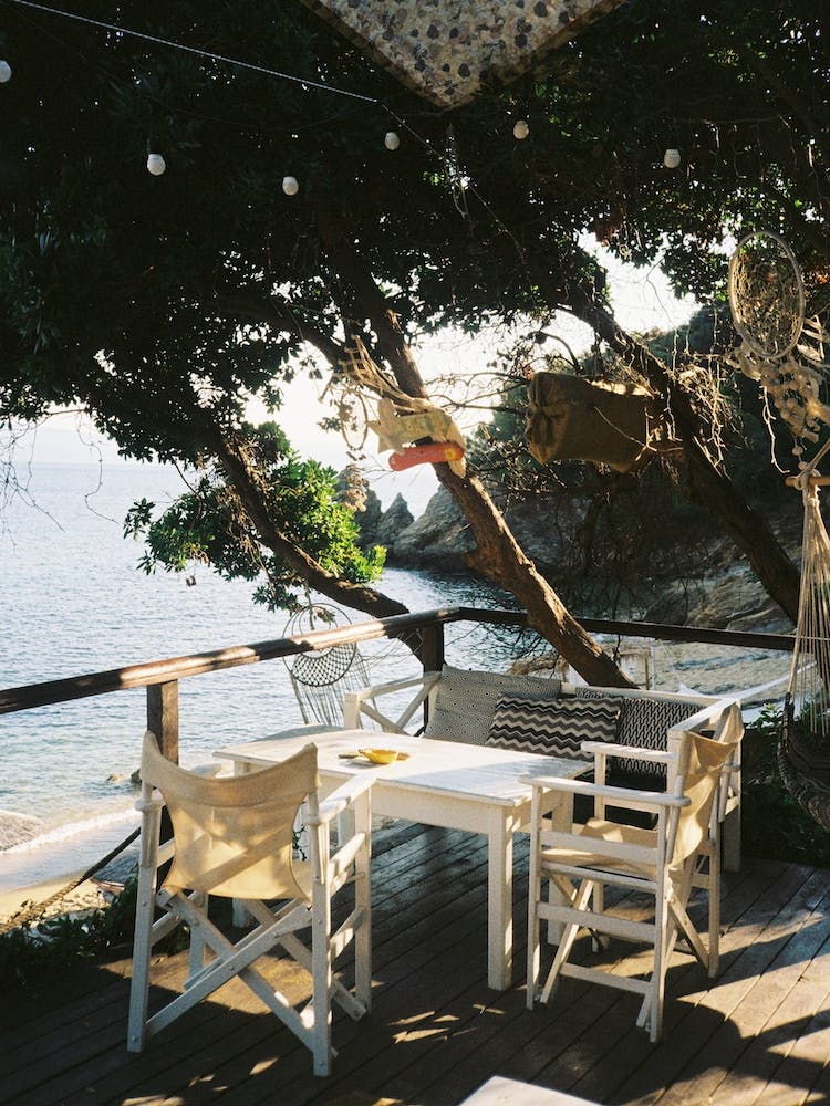 Chill, drinking cocktail in Beach Bar
