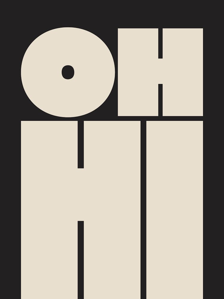Oh Hi - Cream & Black