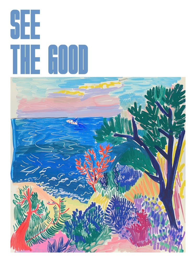 See The Good Poster Coastal Vista Matisse Style 5