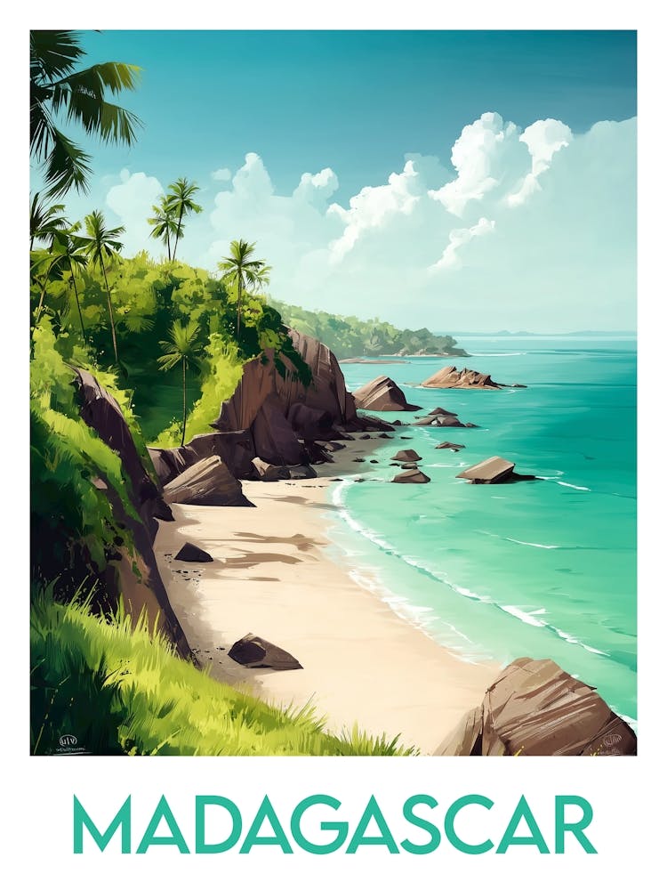 Affiche de voyage Madagascar