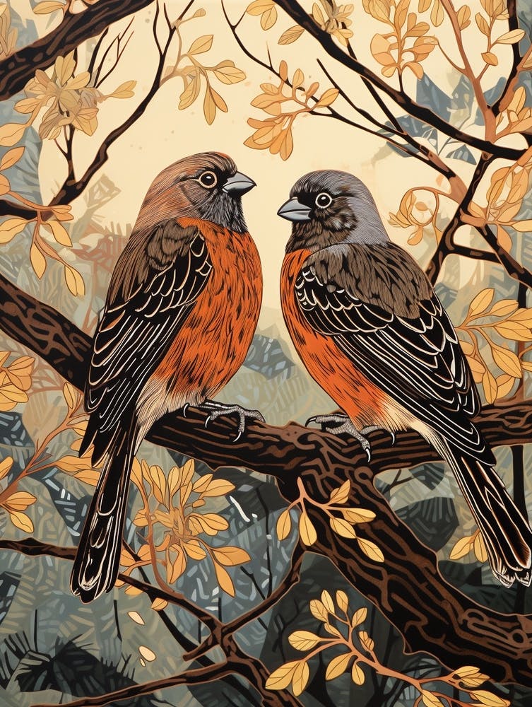 Art Nouveau Birds Poster Partridge 3