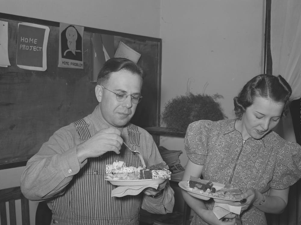 President Of Jaycees And His Wife At Buffet Supper In Eufaula, Oklahoma, See General Caption Number 25 By Russell