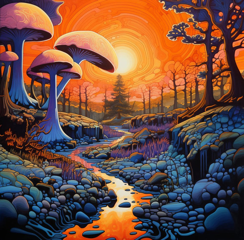 'Sonnenuntergang Wald'