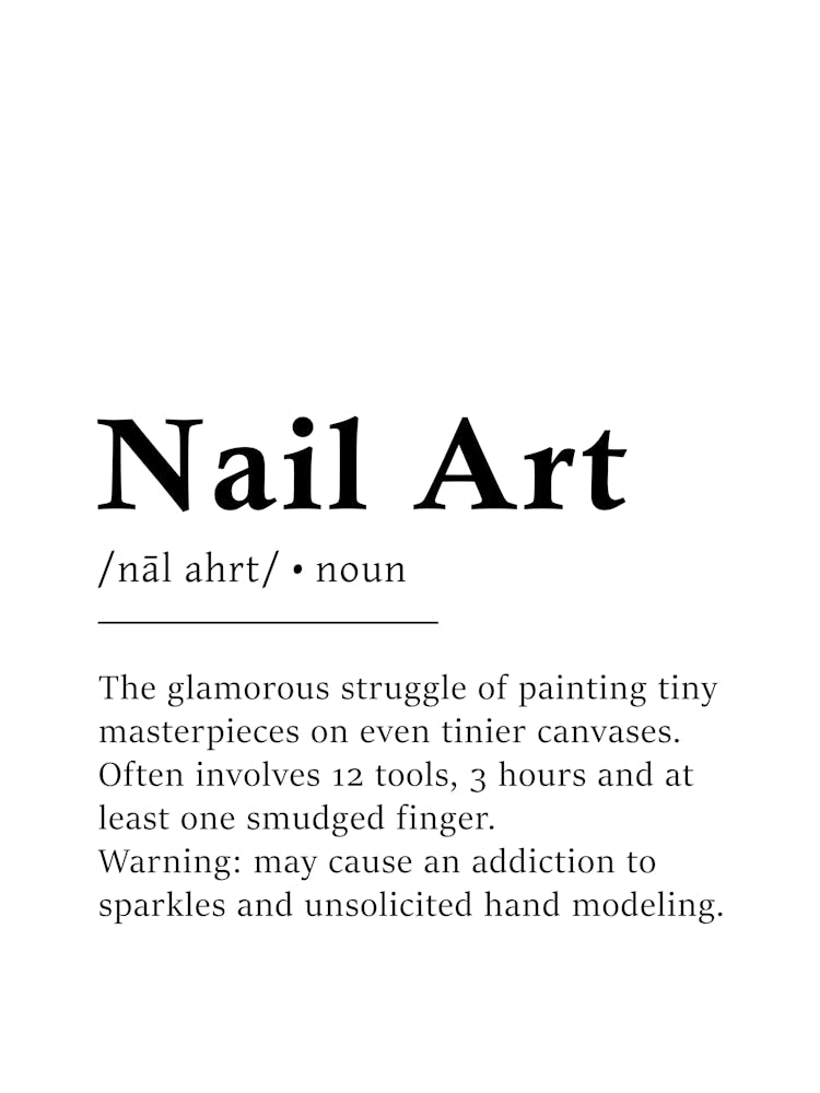 Nail Art Definition Poster - Dictionary
