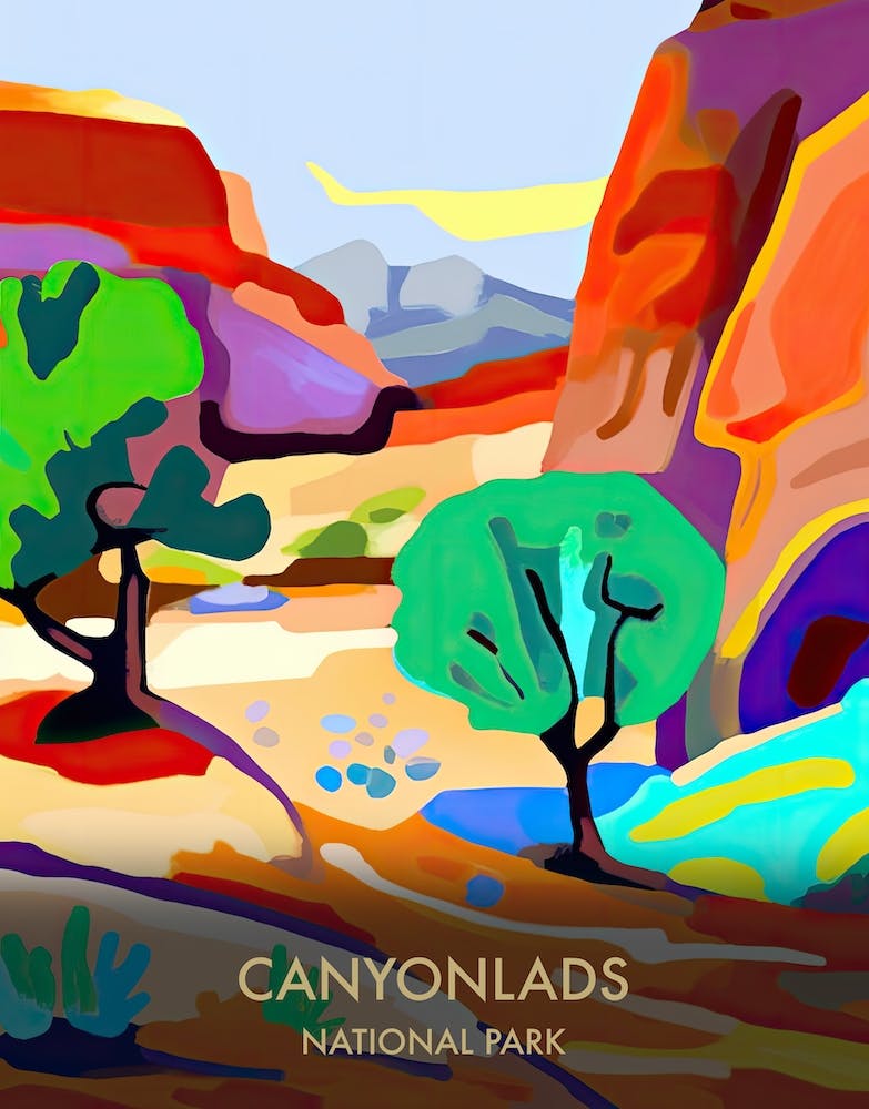 Canyonlands National Park Travel Poster Matisse Style 3
