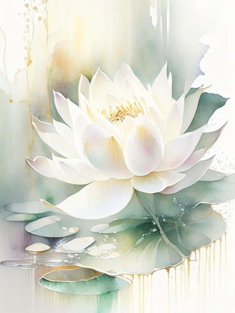 White Lotus Storybook Watercolour 2