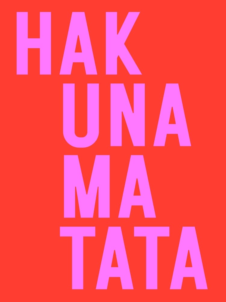 Hakuna Matata - red/pink