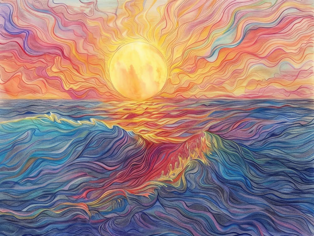 Sunset Over The Ocean 64