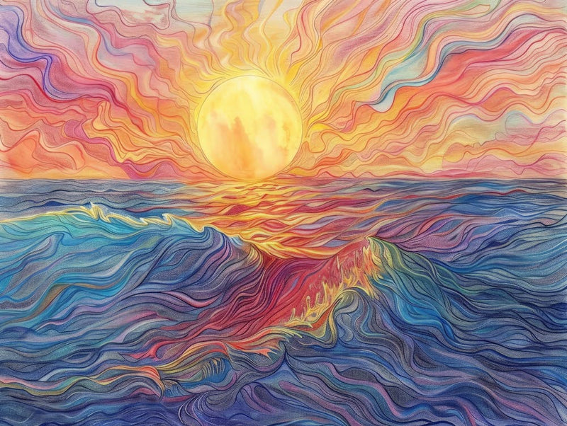 Sunset Over The Ocean 64