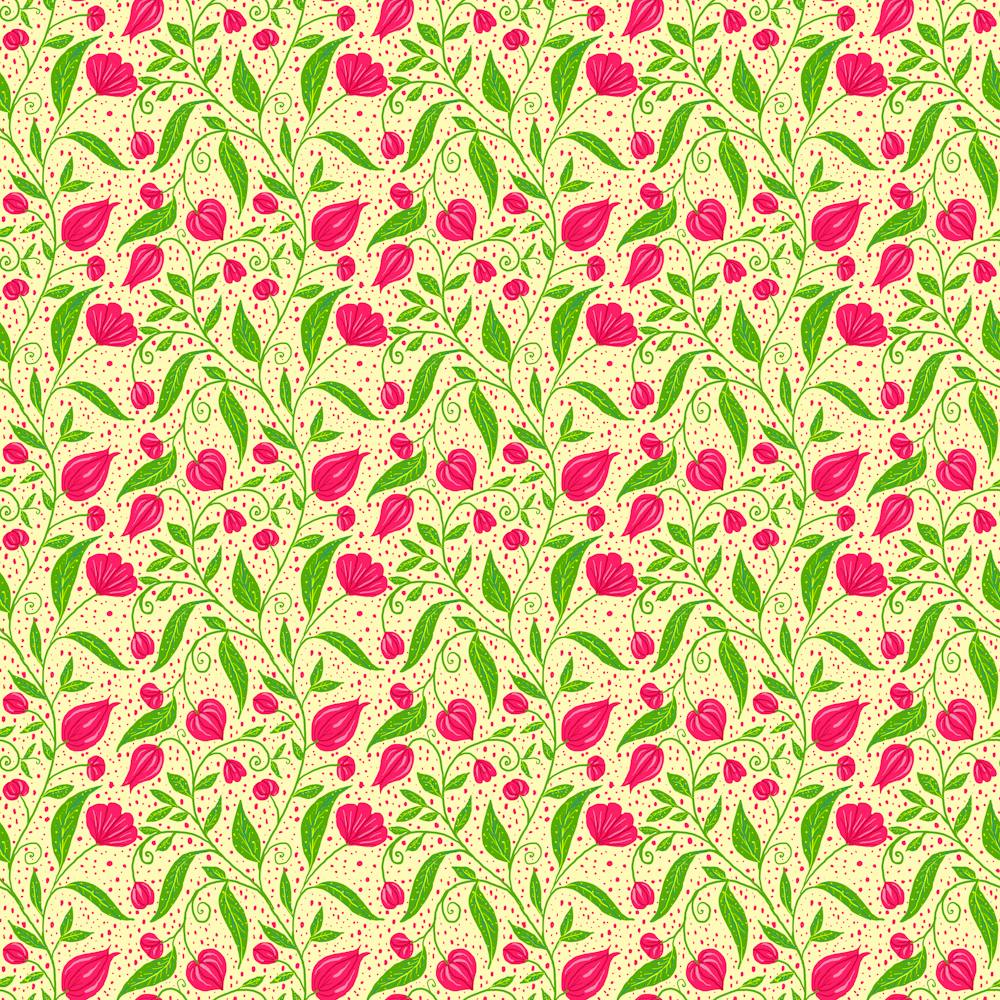 Red flowers on lemon