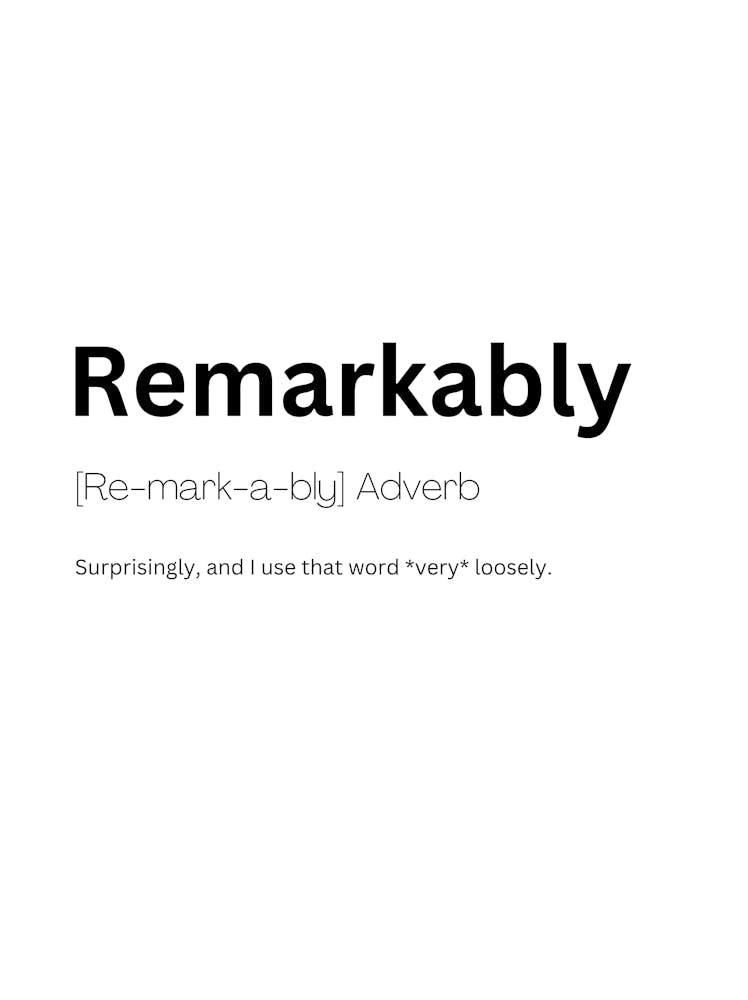 Remarkably Definition Meaning 1