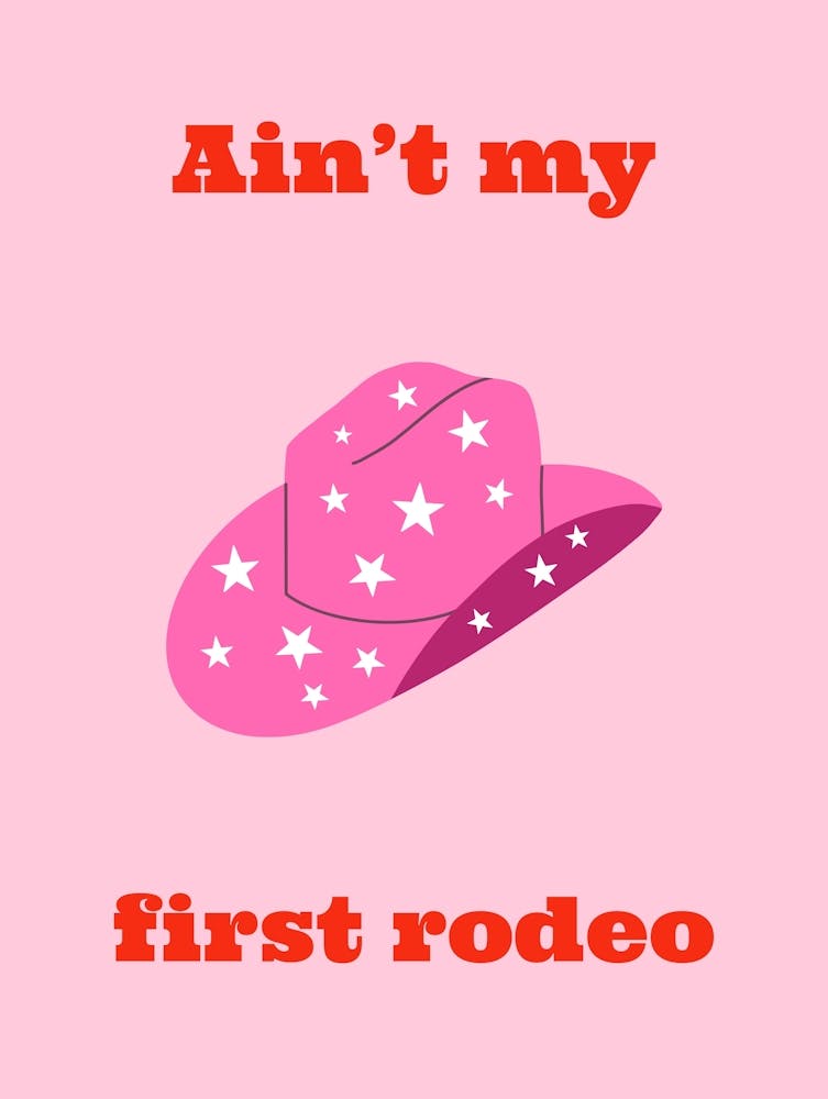 First Rodeo Cowboy Hat Pink