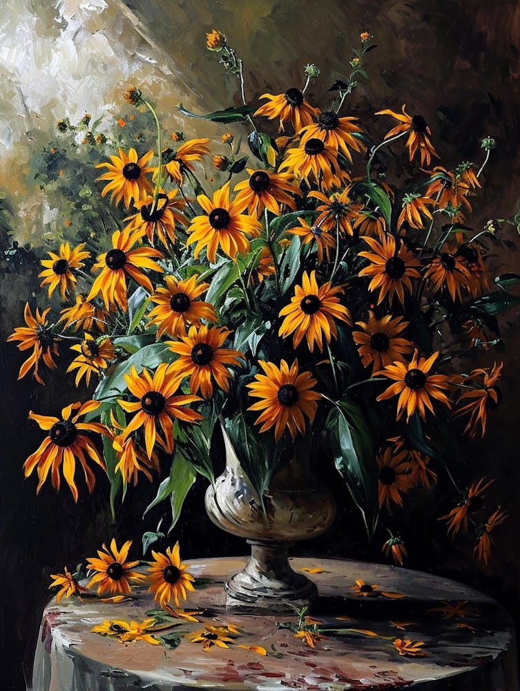 Barockes Blumenstillleben Schwarzäugige Susanne 3