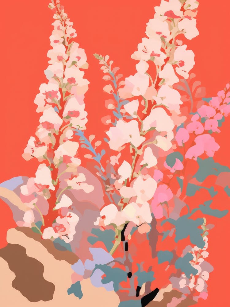 Snapdragons Flower Big Bold Illustration 4
