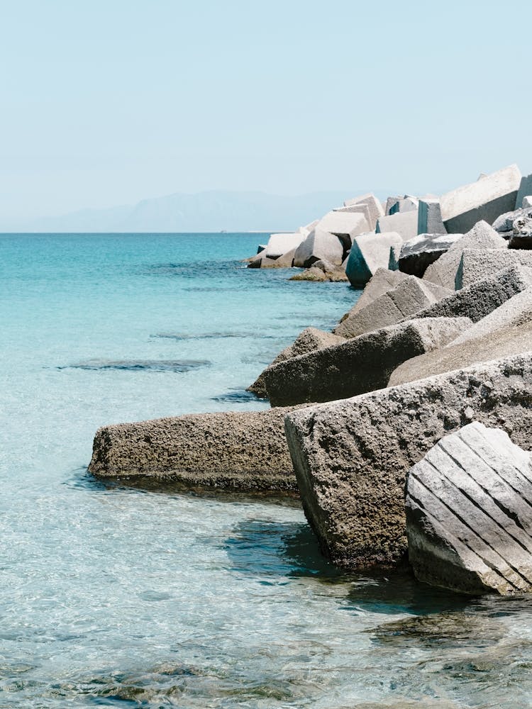Rocky Shore At The Beach In San Vito Lo Capo In Italy