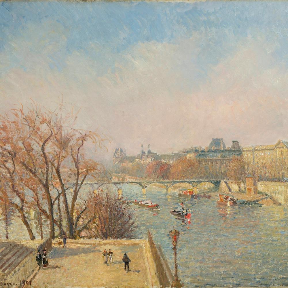Camille Pissarro Le Louvre Soleil D’Hiver
