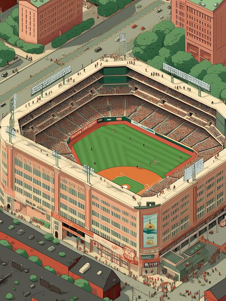 Fenway Park United States Travel Illustration 2