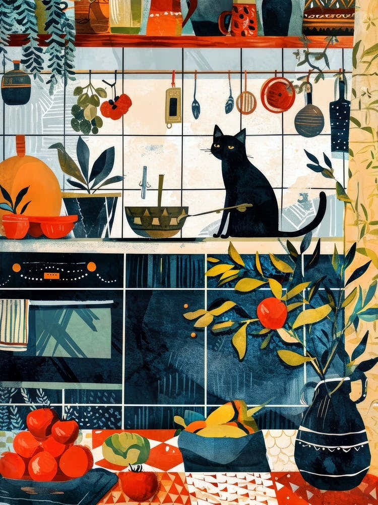 Cat In The Kitchen animal Cat's life