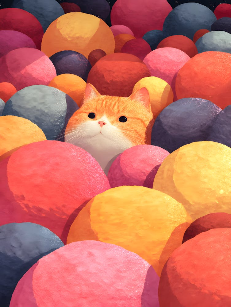 Cat In The Balls
