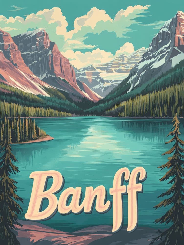 Aihrgdesign A Classic 1960s Travel Poster For Banff