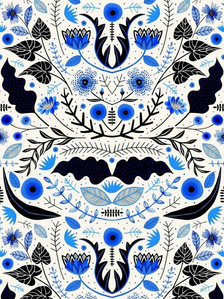 Flora Ornamental - Blau