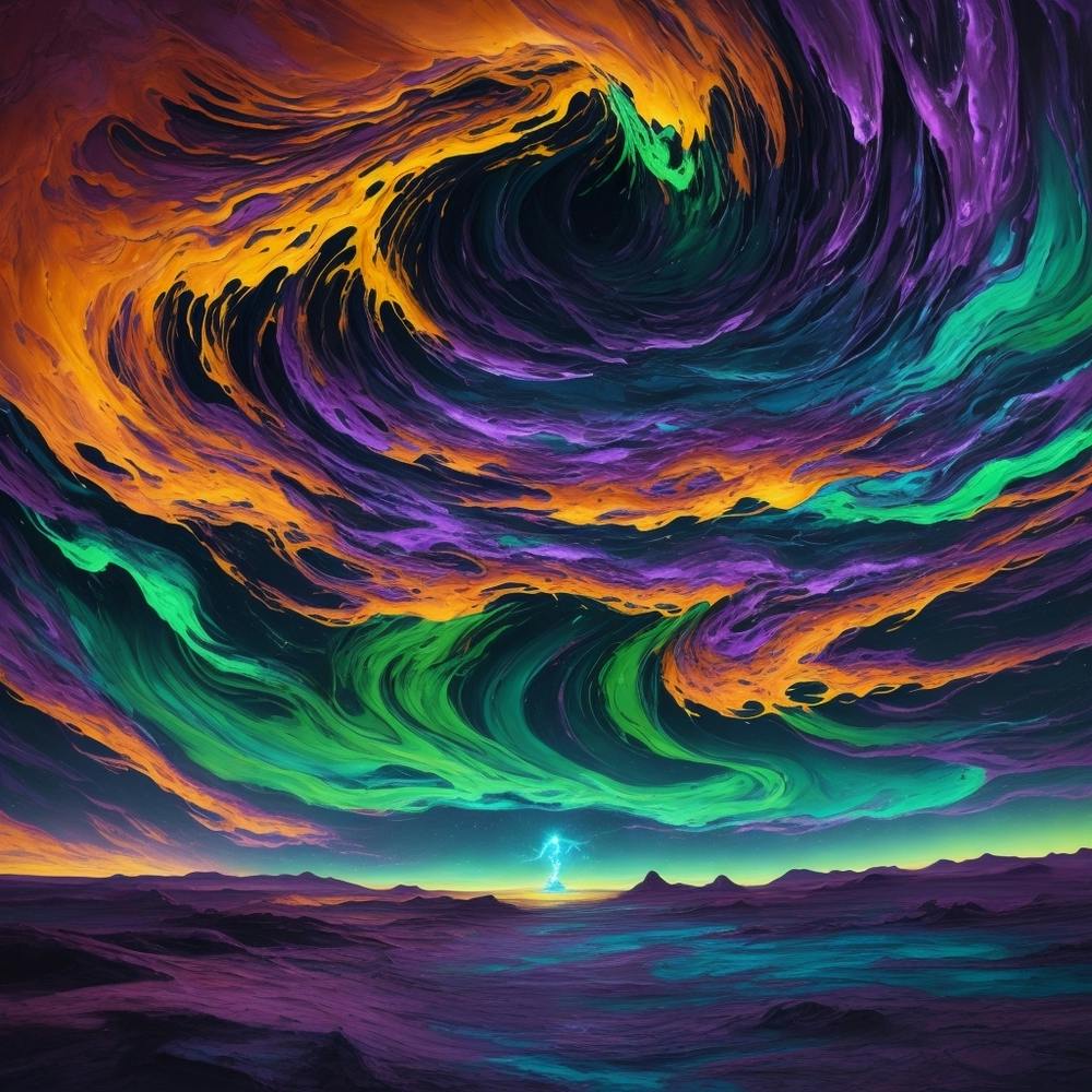 Aurora Oil Painting