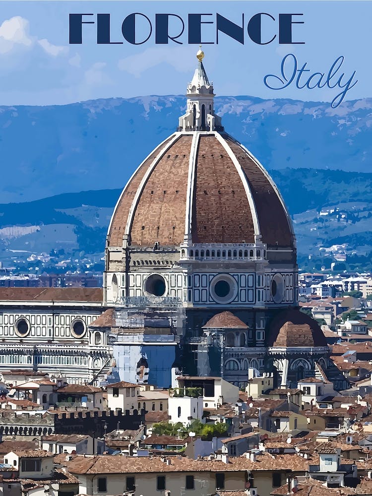 Florence, Italy Travel Poster, Karen Arnold