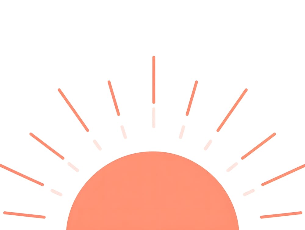 Radiant Sunrise – A Minimalist Depiction of Light and Energy