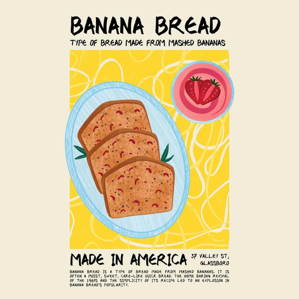 Banana Bread Square