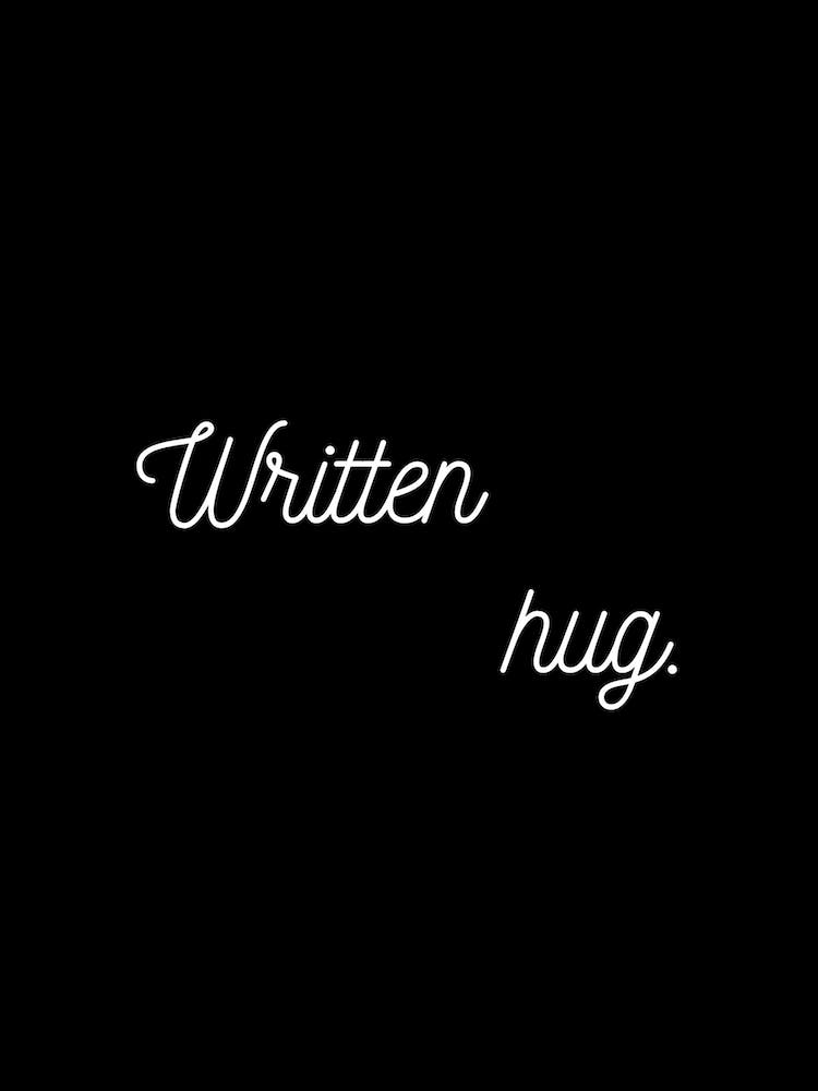 Written Hug Black